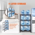 thumbnail image 3 of Soporte para jarras de agua VEVOR, 4 niveles, doble fila, 5 galones, negro, 3 of 9