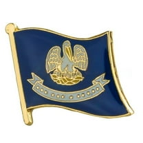 Ysmzzmsy 1 PCS（0.75x0.63 inch) Louisiana Flag Pin Suit lapel flag pins Plated Metal Enamel Souvenir Hat Men Women Patriotic