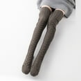 thumbnail image 5 of Hauaitttt Women Knit Leg Stocking Thigh Long Warmers Knee Boot Socks Over Extra Socks Thigh High Fishnet Stockings for Garter Belt Knitted Stockings Christmas Nylon Stocking Woman Merchandise Garter, 5 of 7