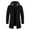Black, variant on Men's New Mid-Length Fleece-Lined Hooded Knit Trench Coat, Plus-Size Stylish Casual Full-Zip, Black, Size L