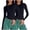 (2-Pack)Black, variant on Scoop Neck Long Sleeve Shirts for Women, Slim Round Neck Fitted T Shirts Womens Tops Tee,Brown,XS