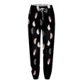 thumbnail image 3 of Gibobby pantalones mezclilla mujer Pantalones de chándal con estampado de moda para mujer, con bolsillos, de cintura alta, deportivos, para gimnasio, atléticos, para correr (Negro, M), 3 of 4