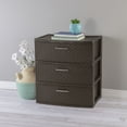 thumbnail image 5 of Sterilite 3 Drawer Wide Weave Tower, Plastic Décor Drawers with Pull Handles, Brown, 5 of 10