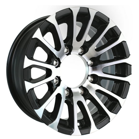 eCustomrim Aluminum Trailer Wheel 16X6 16" Avalanche Style 8 Lug On 6.5" Center Rim