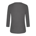 thumbnail image 6 of Besolor Going out Tops for Women Crewneck Long Sleeve Shirts Stretch Slim Fitting Comfy Basic Layer Top Tees, 6 of 7