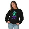 thumbnail image 4 of NASA Astronaut Dab on the Moon Funny Sweatshirt for Men or Women Brisco Brands S, 4 of 6