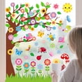 thumbnail image 3 of Spring Window Clings Large Cute Flower Floral Tree Garden Butterfly Bird Reusable Double-Side Window Decals for Home School Office Party Supplies 6 Sheet, 3 of 4