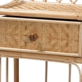 thumbnail image 5 of Baxton Studio Kobie Modern Bohemian Natural Brown Rattan 1-Drawer Nightstand, 5 of 5
