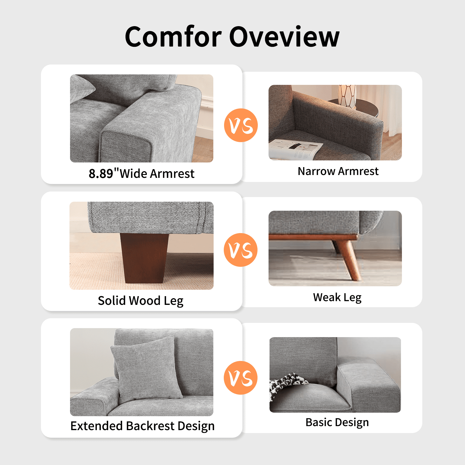 71.25" Modern Loveseat Sofa for Living Room with Removable Sofa Cushion and Detachable Sofa Cover, Small Sofa for Small Space(Light Gray)
