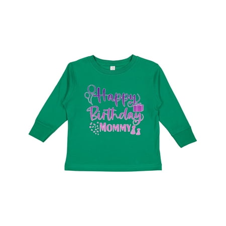 

Inktastic Purple Happy Birthday Mommy Gift Toddler Boy or Toddler Girl Long Sleeve T-Shirt