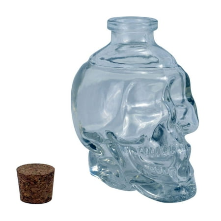 Fairly Odd Novelties Glass Skull Decanter - FILL it UP w/ Wine, Beer or Liquor
