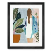 Giant Art 30x40 Plant Lady II Matted and Framed in White