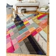 thumbnail image 2 of Unique Loom Indoor Rectangular Geometric Modern Area Rugs Gray/Pink/Blue, 9' 0 x 12' 0, 2 of 4