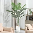 thumbnail image 6 of DR.Planzen 6ft Artificial Palm Tree Indoor Plant Tall Fake Tropical Paradise Palm Tree in Pot, Faux Areca Palm Tree for Home Office Living Room Bedroom Farmhouse Modern Decor, 6 of 6