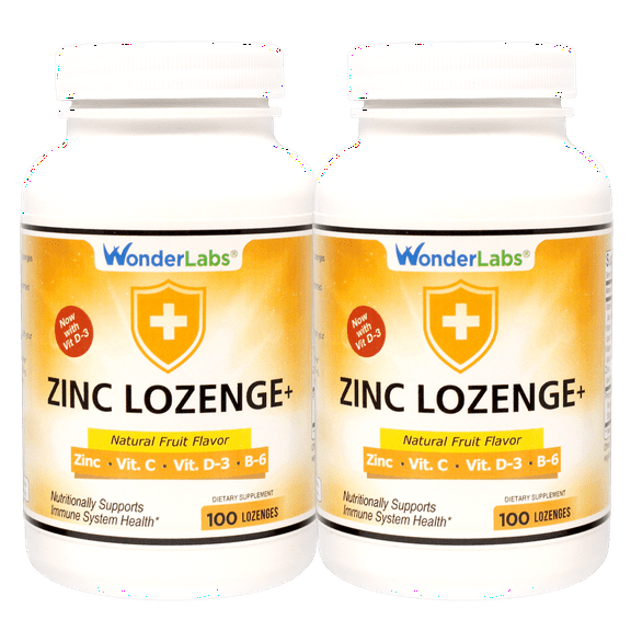 Zinc Lozenges with Vitamin C and D3 for a Healthy Immune System from Wonder Laboratories  -200 Lozenges