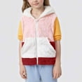 thumbnail image 5 of NAISIBABY Girls Fleece Jacket 7T, Sleeveless Zipper with Pockets Warm Hooded Fall Winter Thick Warm Vest Outerwear Wine, 5 of 5