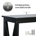 thumbnail image 3 of HomGarden Modern Narrow Console Table 2-Shelves Wooden Sofa Side Table, Black, 3 of 11
