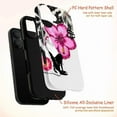 thumbnail image 4 of Edgy Pink Hibiscus Flower & Winged Figure Art Phone Case, Bold Graphic iPhone Cover for 16 15 14 13 12 11 Pro Max Mini Plus, 4 of 6