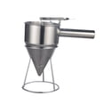 thumbnail image 1 of Stainless Steel Funnel with Rack Pancake Batter Dispenser Funnel Octopus Balls Tools with Stand, 1 of 4