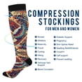 thumbnail image 2 of FORMRS Womens Knee High Socks Casual Long Thick Travel Daily Wear, 1 Pair, Beige Geometric Eagle, 2 of 6