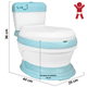 thumbnail image 4 of Baño Entrenador para Niños con Asiento Acolchado Antideslizante Diseño Realista - Azul, 4 of 6