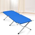 thumbnail image 1 of Cama de Campamento, Cama Plegable de Camping Cama, aluminio, hasta 150 kg, Ideal para Acampar, Azul 190x62x42cm esquí esquí Gafas de esquí, 1 of 5