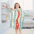 thumbnail image 5 of FORMRS Wearable Blanket Hoodie with Sleeves for Kids Cozy Flannel Sweatshirt, Light Blue Pattern, 5 of 7