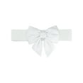 thumbnail image 1 of CINTURÓN ELÁSTICO ANCHO PARA MUJERES TALLAS GRANDES CON DECORACIÓN DE LAZO EN LA CINTURA, CINTURONES DE MODA VERSÁTILES 26.0-33.5" Blanco, 1 of 5