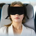 thumbnail image 2 of Travel Pillows for Airplanes, Airplane Pillow for Long Flight, Airplane Head Strap with Eye Mask for Sleep, Travel Neck Pillow for Car Road Trip, 360° Support Headrest, Stop Bobblehead, Black, 2 of 8