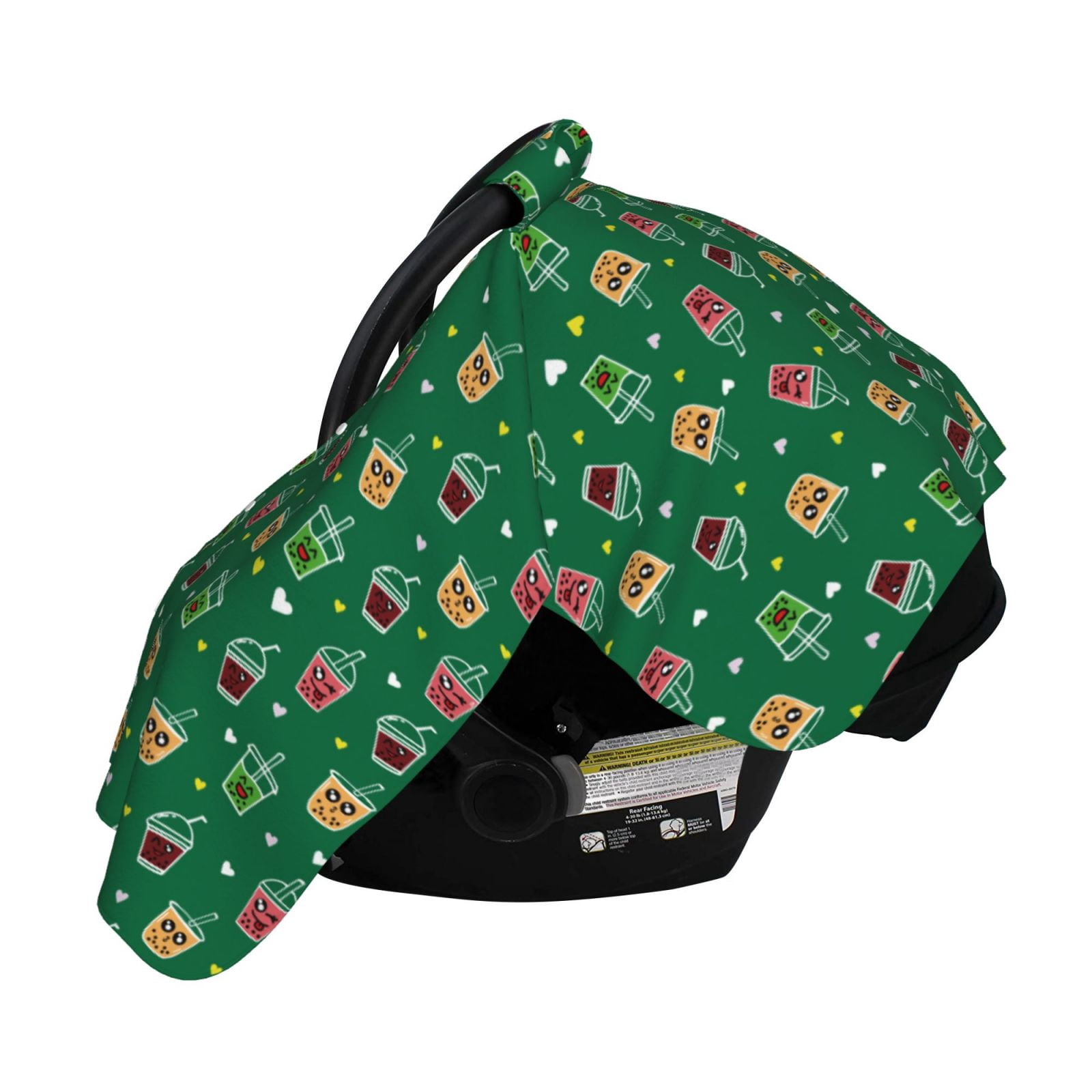 Naloa Milk Tea Baby Car Seat Cover, Breathable Baby Carrier Cover, Multiuse Baby Carrier Cover & Nursing Breastfeeding Cover