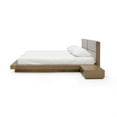 thumbnail image 2 of Noe Col King Platform Bed- Upholstered- 2 Nightstands- Walnut Brown- Gray, 2 of 6