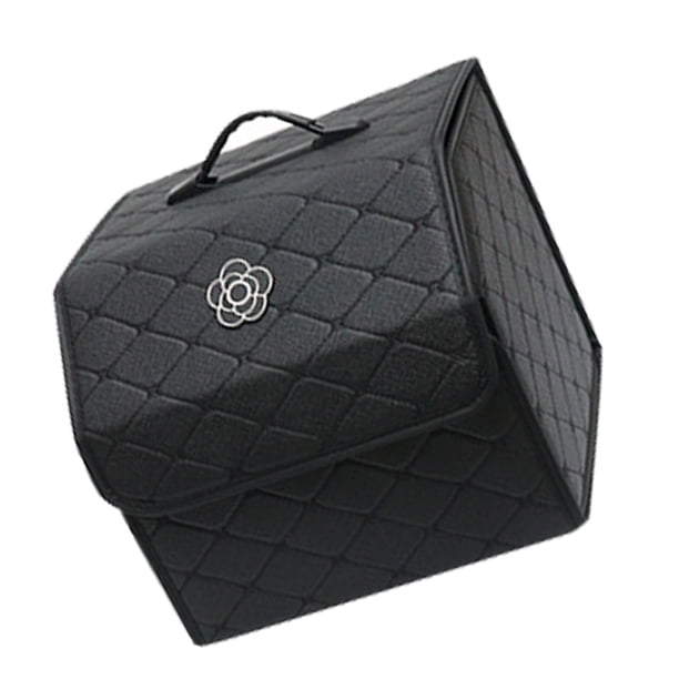 Organizador de Almacenamiento de Coche, Organizador de Maletero de Cuero de Gran Capacidad para Camioneta SUV, Organizador de Almacenamiento de Maletero de Coche, Caja de