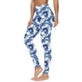 thumbnail image 3 of lcziwo Butt Lifting Leggings for Women Milk Silk Soft Stretch Workout Leggings Tie Dye Prints Tummy Control Yoga Pants Full Length Tights Navy M, 3 of 6