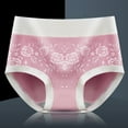 thumbnail image 2 of Cotton Panty Underwear Women Breathable Comfortable Briefs High Waist Butt-lifting Everyday Comfort Panties (XX-Large, Pink 03), 2 of 4