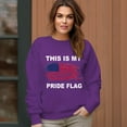 thumbnail image 2 of Women's American Flag Pattern Pattern Crew Neck Pullover Cozy Clothes, 2 of 11