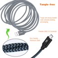 thumbnail image 4 of iSeekerKit Cable USB Cables de carga micro USB trenzados extra largos de 15 pies [paquete de 2] Compatible con controlador Android/Windows/PS4/Samsung Galaxy s7 s6 Plus y más (negro), 4 of 5