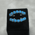 thumbnail image 3 of Round Cut Turquoise Bands in 925 Sterling Silver Engagement Ring Enhancer, 3 of 5