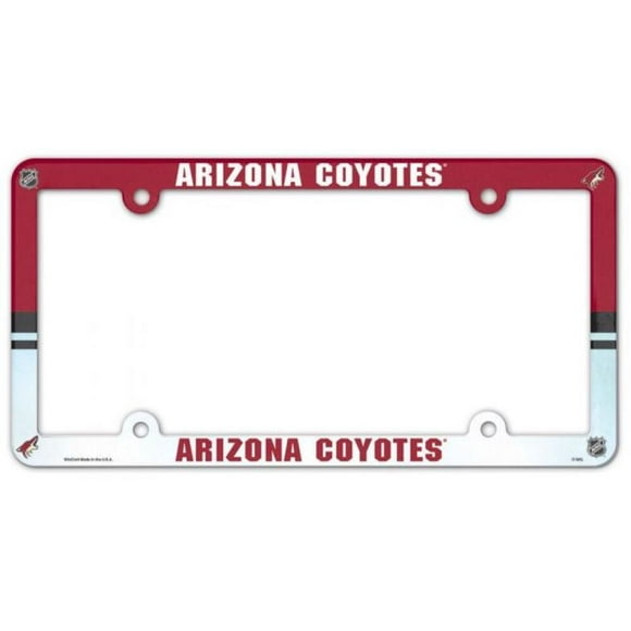 Cadre de Plaque d'Immatriculation en Plastique Coyotes Arizona - Standard 6 & quot; X 12 & quot;