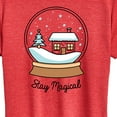 thumbnail image 3 of Instant Message - Stay Magical Snow Globe - Women's Short Sleeve Graphic T-Shirt, 3 of 6
