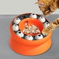 thumbnail image 1 of Comedero lento Salvador para gatos y perros Diseño Inclinado Naranja, 1 of 10