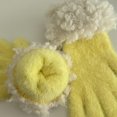 thumbnail image 5 of Women's Soft Plush Touch Screen Gloves, Cute Winter Warm Knitted Hand Muffs with Index Thumb Finger Holes, 5 of 5