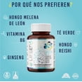 thumbnail image 2 of Nootropicos Melena de León LIFEED5 Hongo Reishi Vitamina B6 Té Verde Ginseng 60 Cápsulas con Ingredientes Naturales, 2 of 6