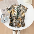 thumbnail image 3 of Grblisyd Girls 2 Piece Summer Outfit Maple Leaf Print Short Sleeve Crew Neck Camo Tops and Elastic Waist Shorts Sweatsuits Size 8, 3 of 6