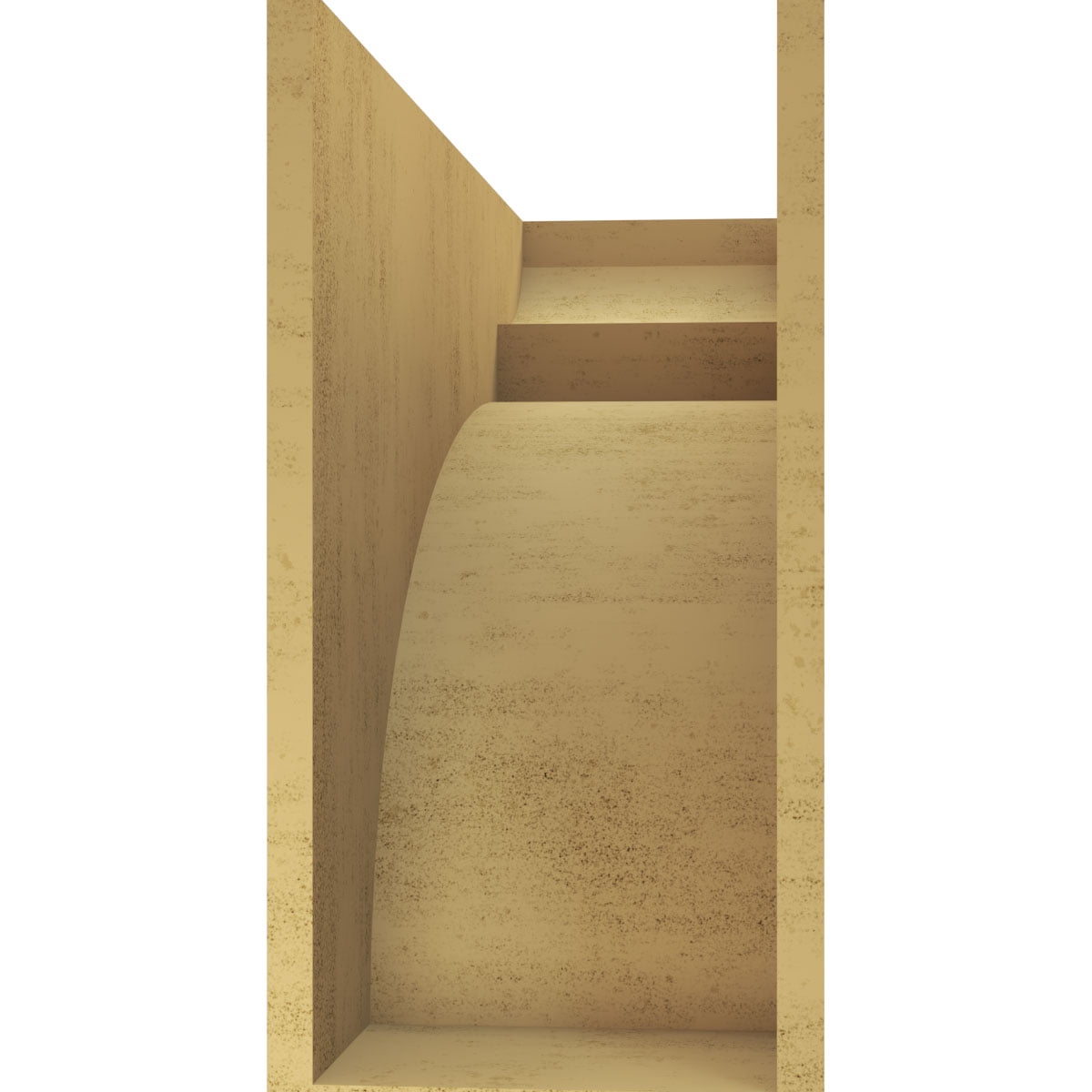 12"W x 36"D x 24"H Classic Yorktown Rough Cedar Woodgrain TimberThane Corbel, Primed Tan