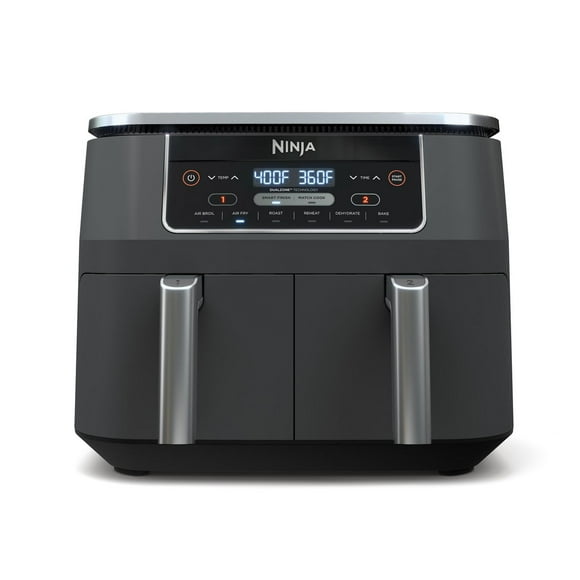 Ninja DZ201C, Foodi 6-in-1, 8-Qt. 2-Basket Air Fryer with DualZone Technology, Black, 1690W