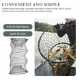 thumbnail image 4 of 1PC Foldable Bait Cast Mesh Trap Net Portable Fishing Landing Net Shrimp Cage for Fish Lobster Prawn Crayfish Crab (Dense Mesh, Big Size), 4 of 6