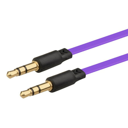 Insten 3.5mm Stereo Audio Extension M/M Cable 3' Purple Male/Male For Android Smartphone Cell Phone iPhone iPod iPad Tablet Laptop PC Computer Speaker MP3 MP4 Player Handheld Game system