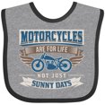 thumbnail image 3 of Inktastic Motorcycles Are for Life Biker Boys or Girls Baby Bib, 3 of 4