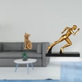 thumbnail image 2 of Figura de escritorio,Estatua de gato,linda decoración para estante o escritorio,Estatua del corredor,Estatua de corredor,escultura de arte abstracto,figura,Figura de personaje coleccionable, 2 of 8