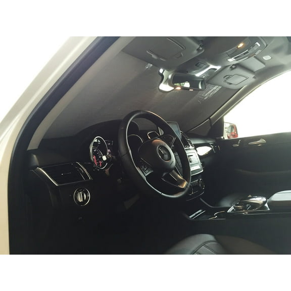 HeatShield, The Original Windshield Sun Shade, Custom-Fit for Mercedes-Benz GLE63 AMG S SUV 2016, 2017, 2018, 2019, Silver Series